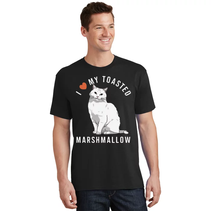 I Love My Toasted Marshmallow Flame Point Siamese Cat T-Shirt