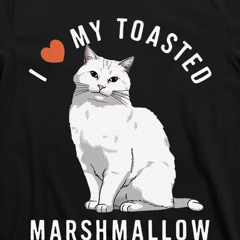 I Love My Toasted Marshmallow Flame Point Siamese Cat T-Shirt