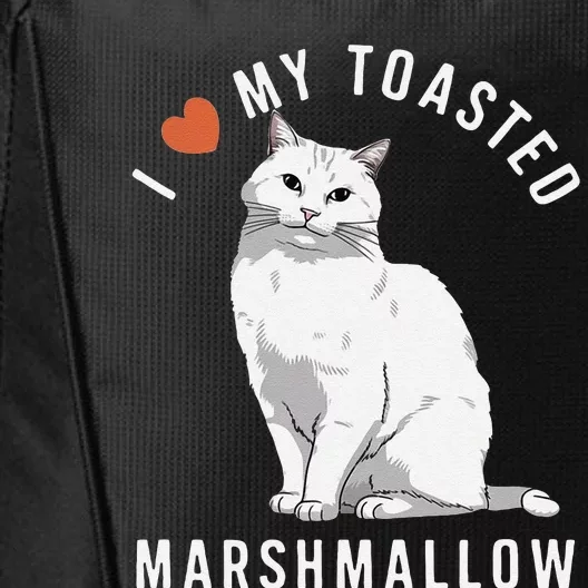 I Love My Toasted Marshmallow Flame Point Siamese Cat City Backpack