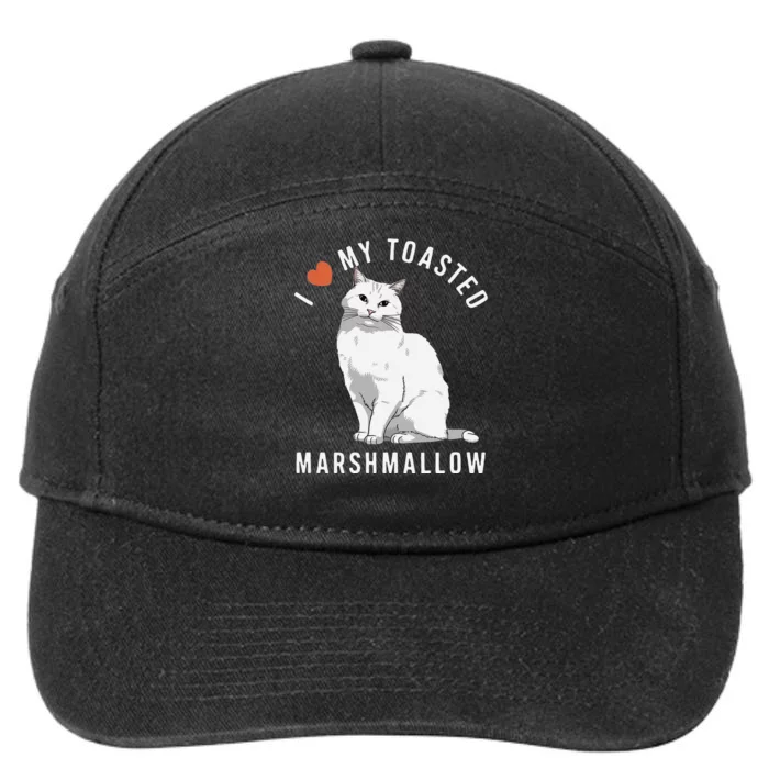 I Love My Toasted Marshmallow Flame Point Siamese Cat 7-Panel Snapback Hat