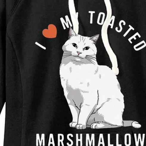 I Love My Toasted Marshmallow Flame Point Siamese Cat Women's Fleece Hoodie