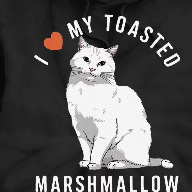 I Love My Toasted Marshmallow Flame Point Siamese Cat Tie Dye Hoodie