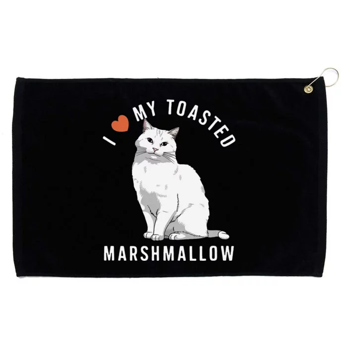 I Love My Toasted Marshmallow Flame Point Siamese Cat Grommeted Golf Towel