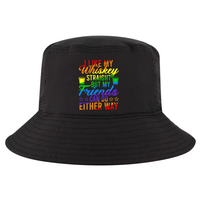 I Like My Whiskey Straight But My Friends LGBT Pride Month Cool Comfort Performance Bucket Hat