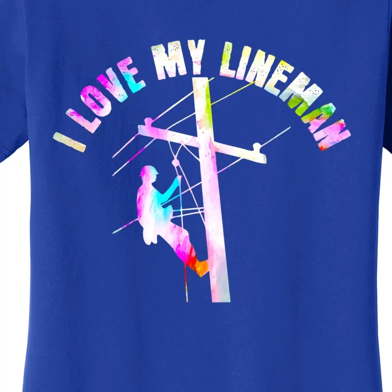 I Love My Line Electric Cable Line Wife Mom Gift Women's T-Shirt