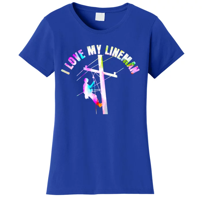 I Love My Line Electric Cable Line Wife Mom Gift Women's T-Shirt