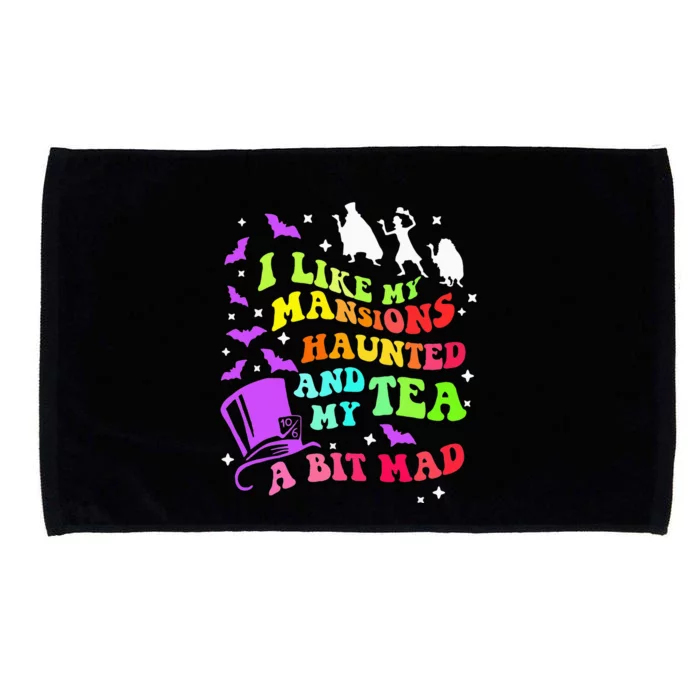 I Like My Mansions Haunted And My Tea A Bit Mad Halloween Microfiber Hand Towel