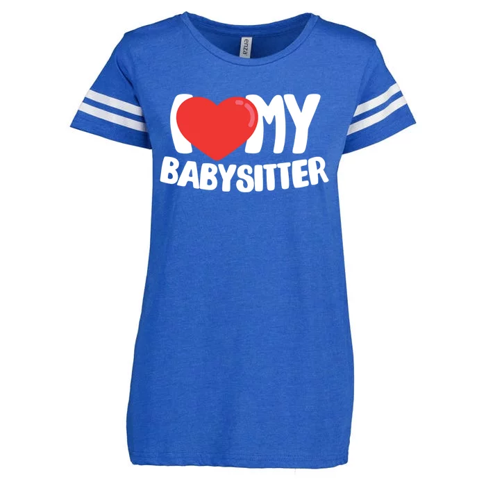 I Love My Sitter Great Gift Enza Ladies Jersey Football T-Shirt