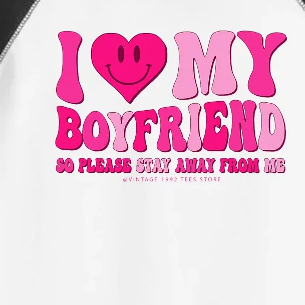 I Love My Boyfriend Valentines Day I Heart My Boyfriend BF Toddler Fine Jersey T-Shirt