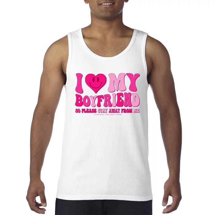 I Love My Boyfriend Valentines Day I Heart My Boyfriend BF Tank Top