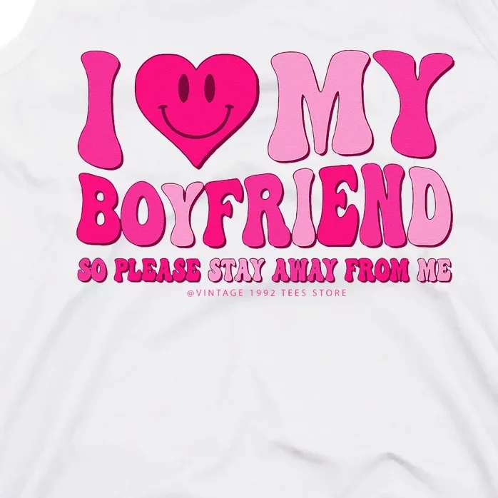 I Love My Boyfriend Valentines Day I Heart My Boyfriend BF Tank Top