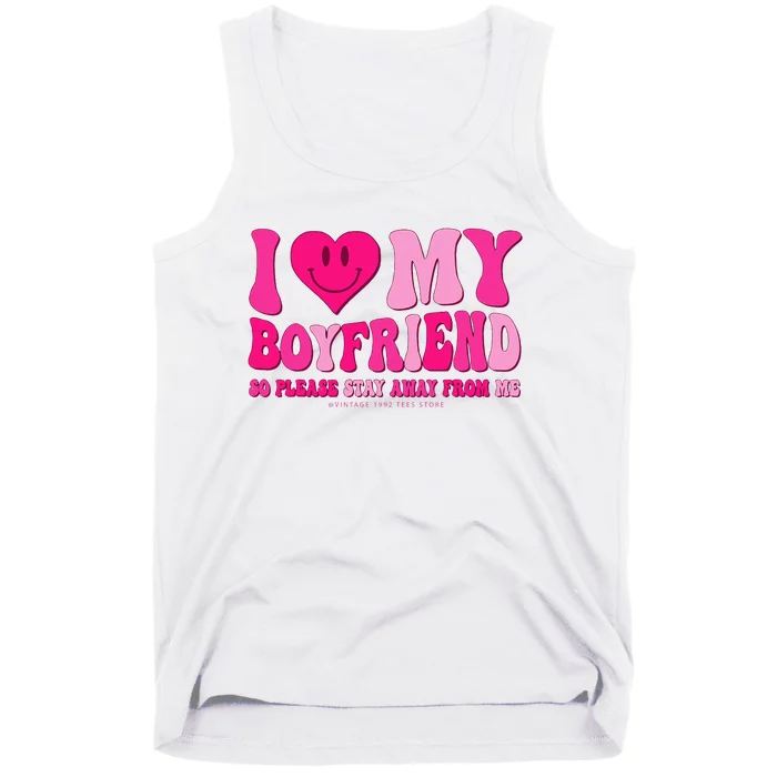 I Love My Boyfriend Valentines Day I Heart My Boyfriend BF Tank Top