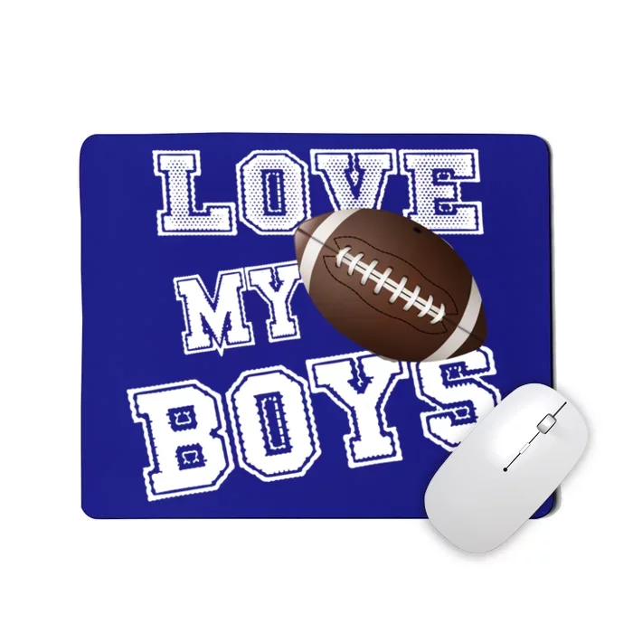 I Love My Football Gift For Momscute Giftcute Football Mom Great Gift Mousepad