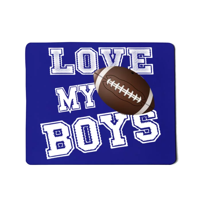 I Love My Football Gift For Momscute Giftcute Football Mom Great Gift Mousepad