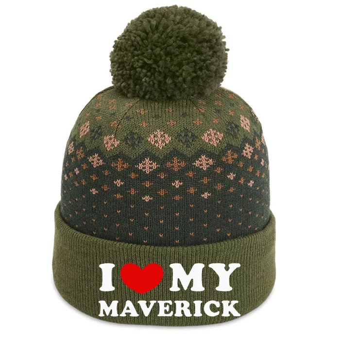 I Love My Maverick The Baniff Cuffed Pom Beanie