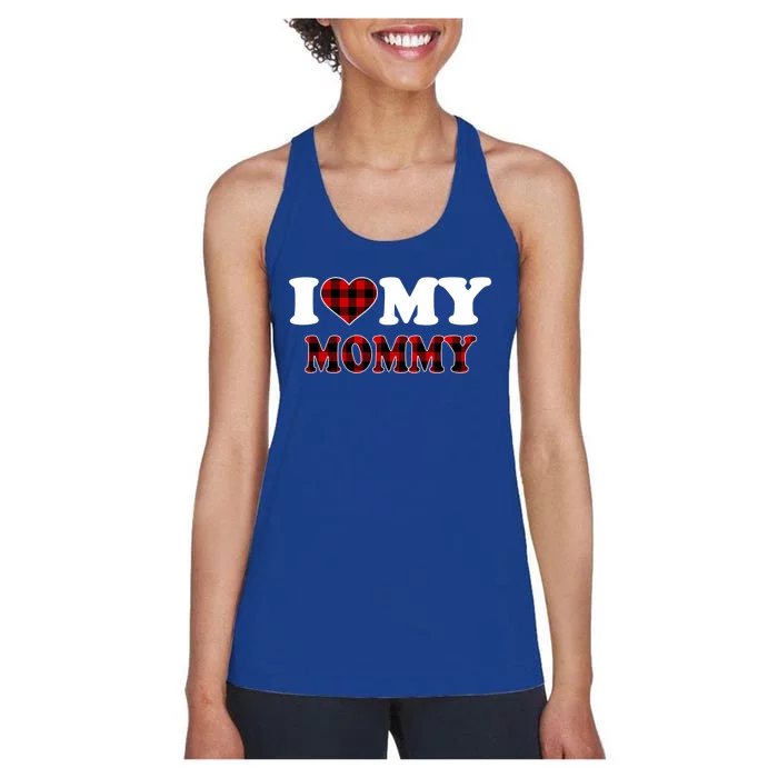 I Love My Mommy Happy Valentines Day Cool Gift Women's Racerback Tank