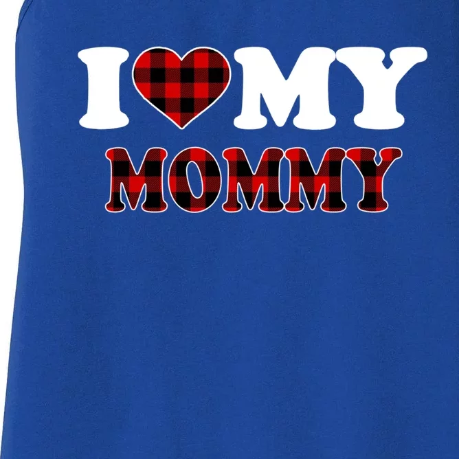 I Love My Mommy Happy Valentines Day Cool Gift Women's Racerback Tank