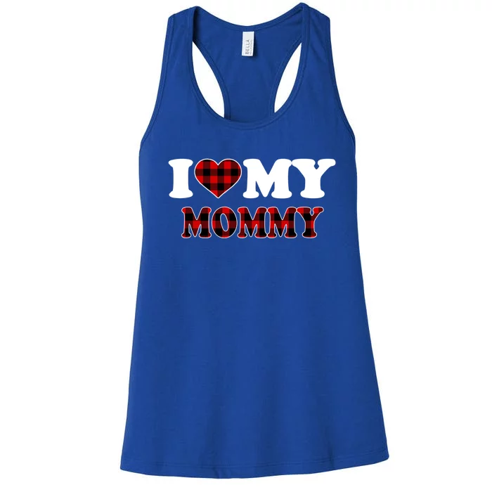 I Love My Mommy Happy Valentines Day Cool Gift Women's Racerback Tank