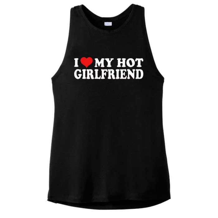 I Love My Girlfriend Ladies Tri-Blend Wicking Tank