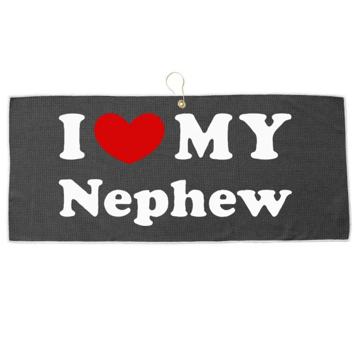 I Love My Nephew Large Microfiber Waffle Golf Towel