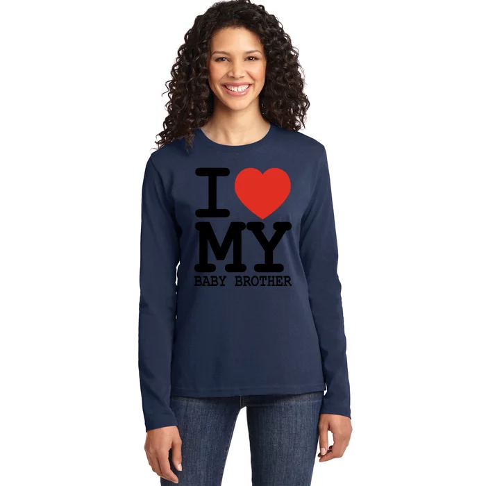 I Love My Brother Family Matching Valentines Day Great Gift Ladies Long Sleeve Shirt