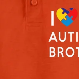 I Love My Autistic Brother Autism Awareness Heart Dry Zone Grid Performance Polo