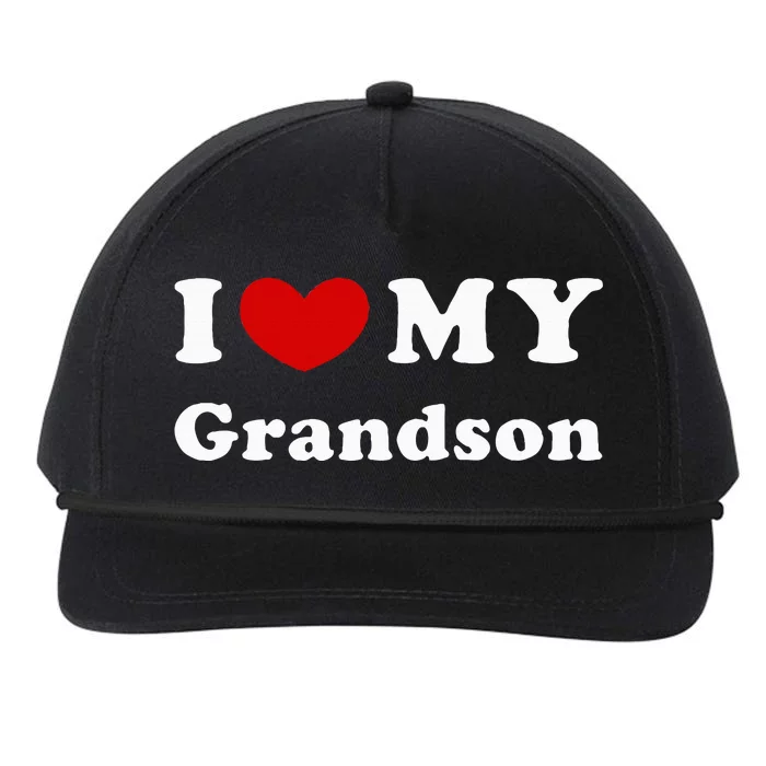 I Love My Grandson Snapback Five-Panel Rope Hat