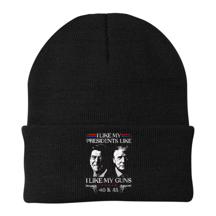 I Like My Presidents Like I Like My Guns 40 45 Knit Cap Winter Beanie