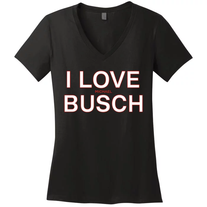 I Love Michael Busch Women's V-Neck T-Shirt