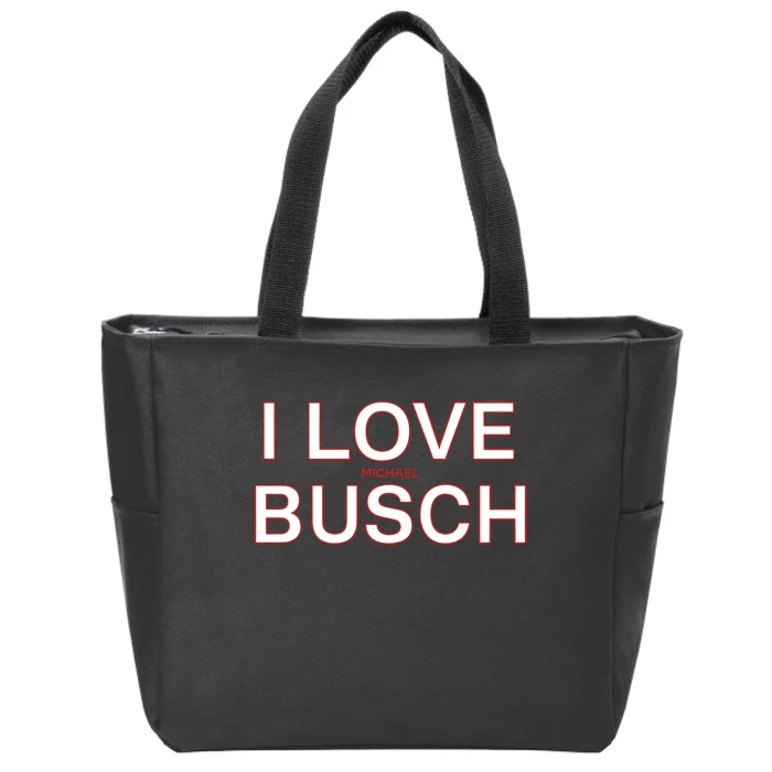 I Love Michael Busch Zip Tote Bag