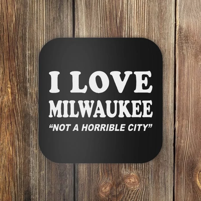 I Love Milwaukee Wisconsin Pride Design Coaster