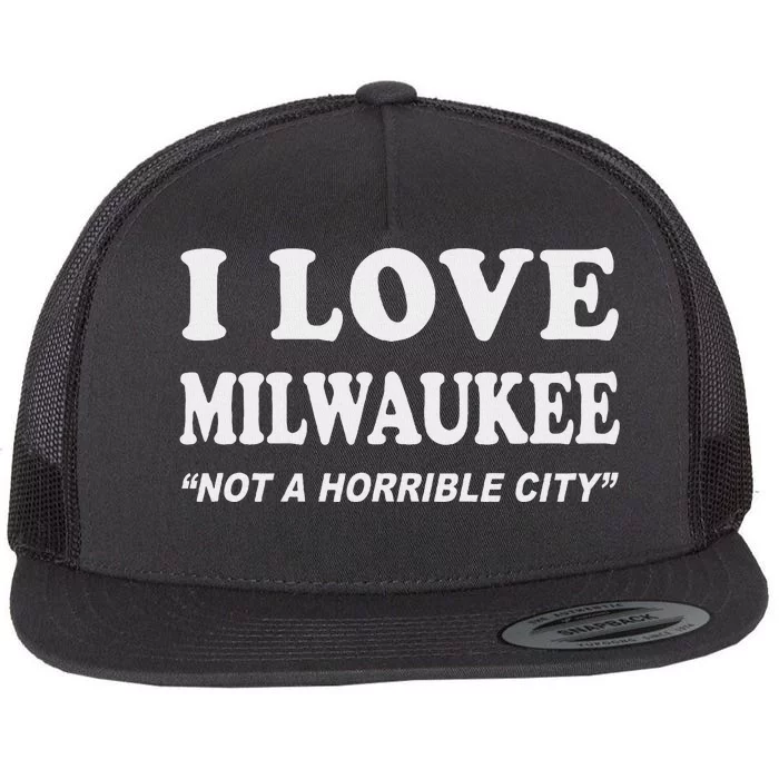 I Love Milwaukee Wisconsin Pride Design Flat Bill Trucker Hat