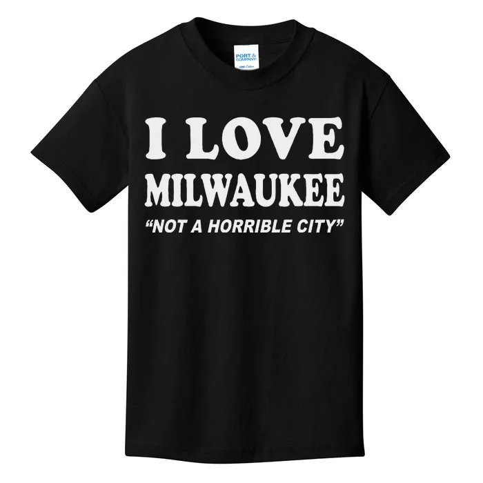 I Love Milwaukee Wisconsin Pride Design Kids T-Shirt