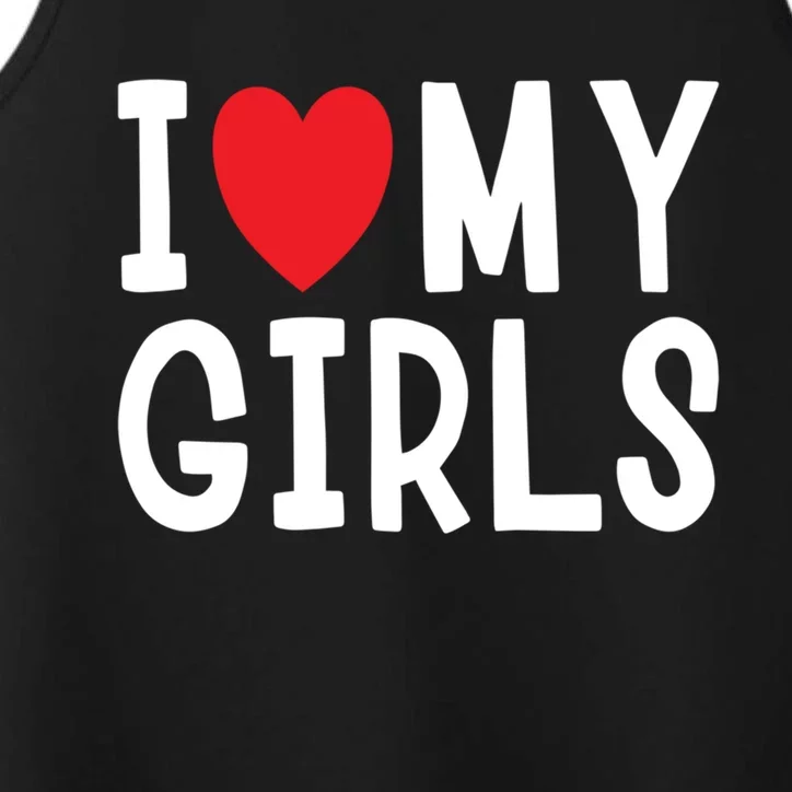 I Love My Family Celebration Cute Gift Performance Tank