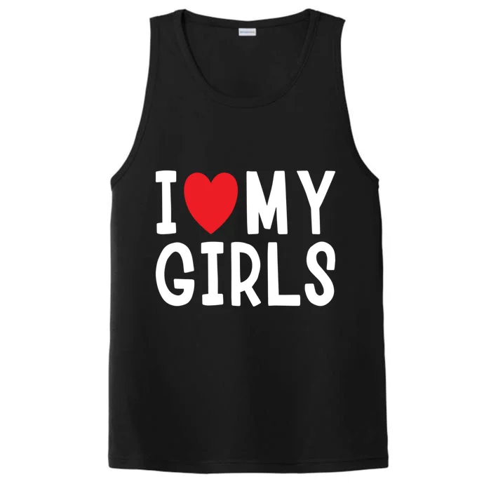 I Love My Family Celebration Cute Gift Performance Tank