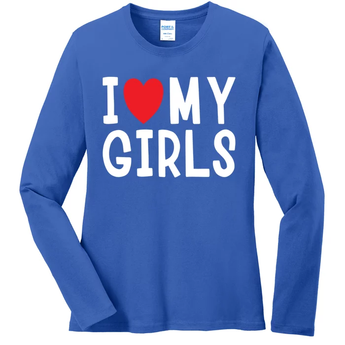 I Love My Family Celebration Cute Gift Ladies Long Sleeve Shirt