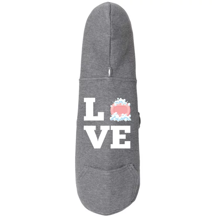 I Love Making Soap Handmade Soap Maker Gift Doggie 3-End Fleece Hoodie