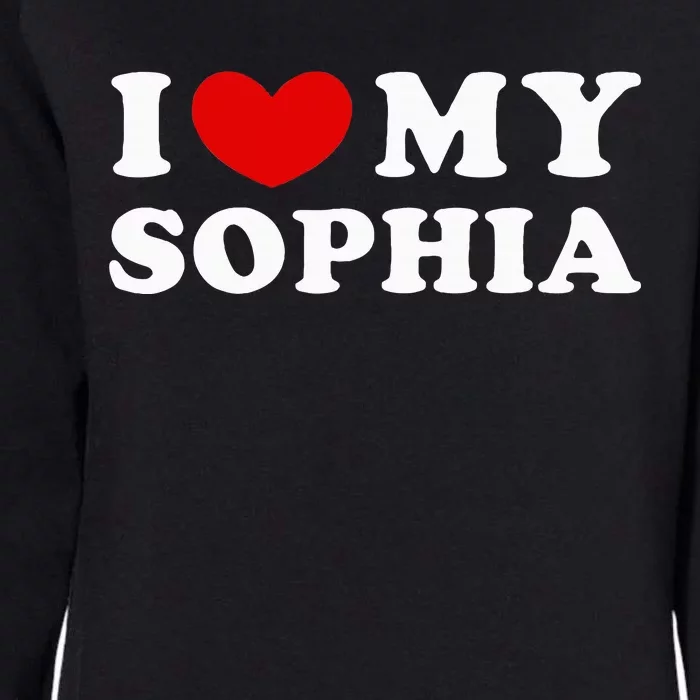 I Love My Sophia Womens California Wash Sweatshirt