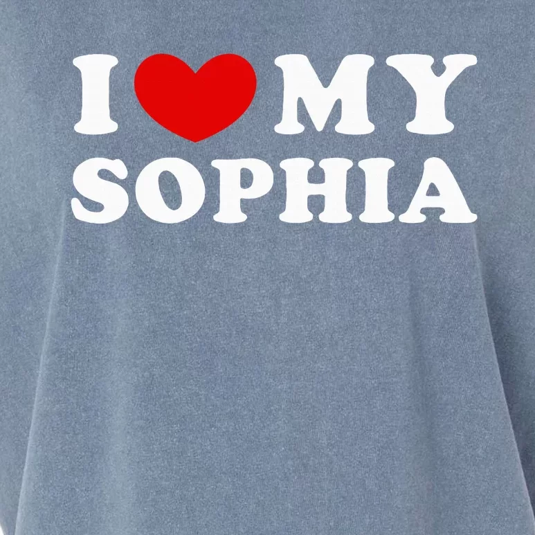 I Love My Sophia Garment-Dyed Women's Muscle Tee