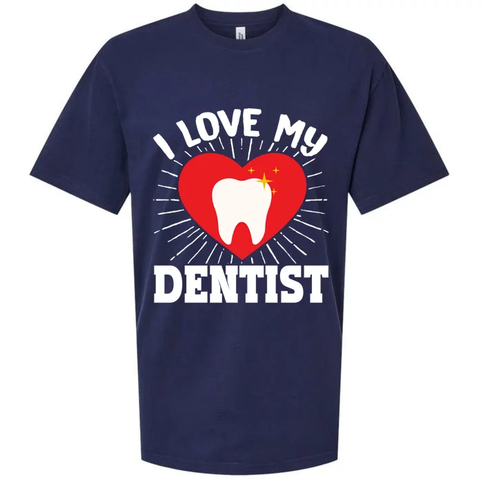 I Love My Dentist Dental Assistant Hygienist Orthodontist Gift Sueded Cloud Jersey T-Shirt