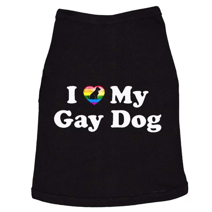 I Love My Gay Dog Heart Funny LGBT Pet Pride Proud Parent Doggie Tank