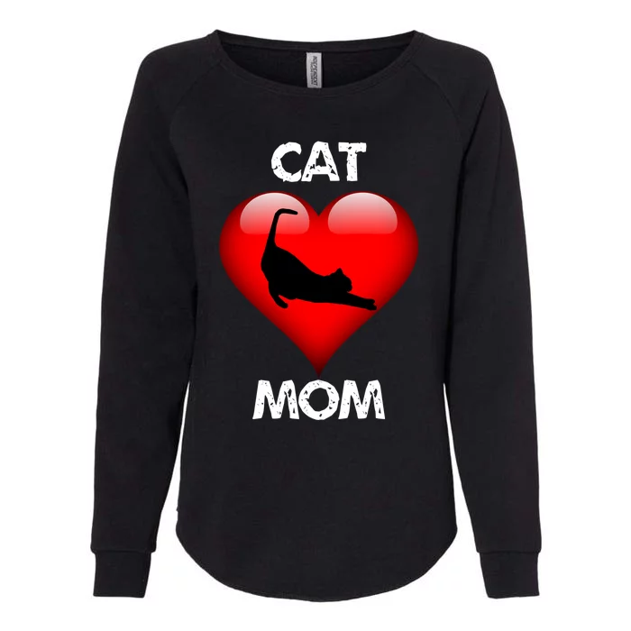 I Love My Cat Cat Mom Funny Gift Womens California Wash Sweatshirt