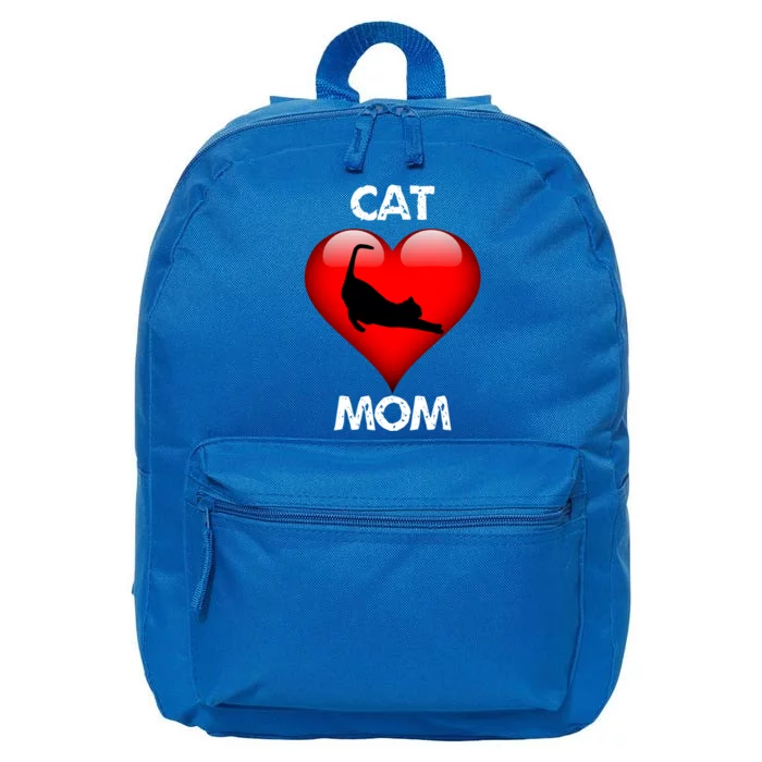 I Love My Cat Cat Mom Funny Gift 16 in Basic Backpack