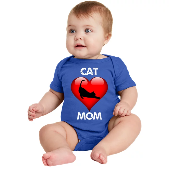 I Love My Cat Cat Mom Funny Gift Baby Bodysuit