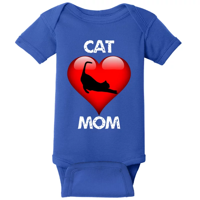 I Love My Cat Cat Mom Funny Gift Baby Bodysuit