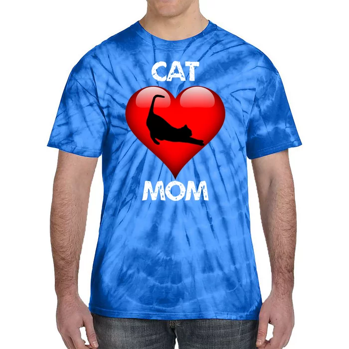 I Love My Cat Cat Mom Funny Gift Tie-Dye T-Shirt