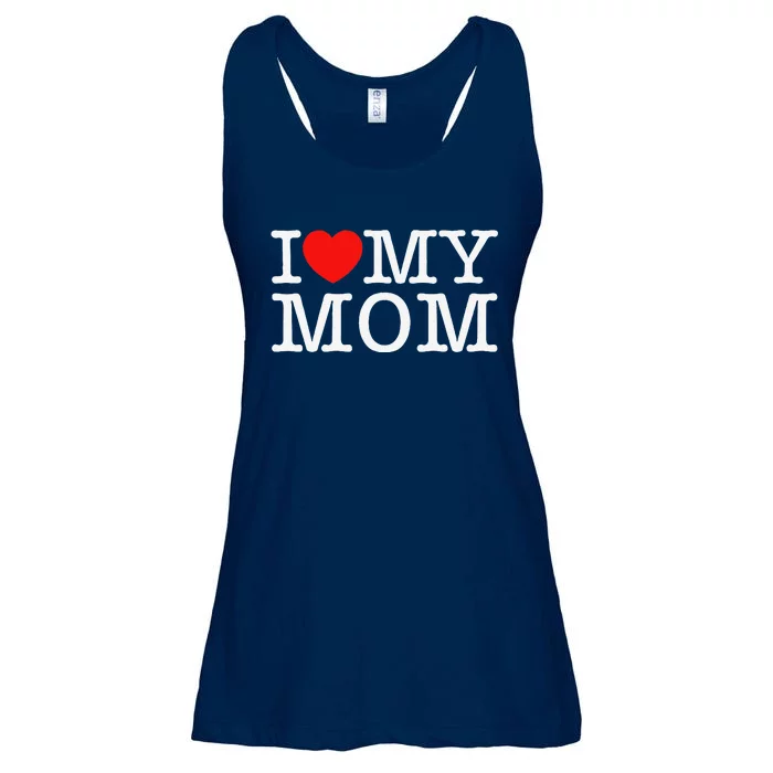 I Love My Mom Ladies Essential Flowy Tank