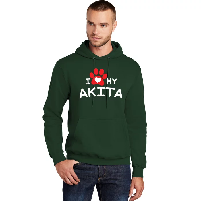 I Love My Akita Akita Dog Hoodie