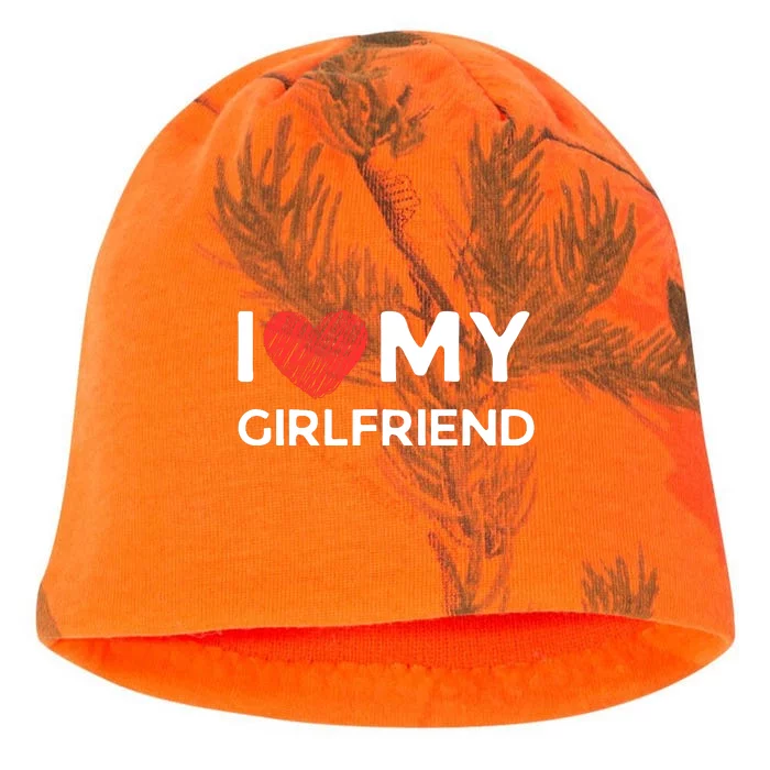 I Love My Girlfriend Funny I Heart My Girlfriend Kati - Camo Knit Beanie