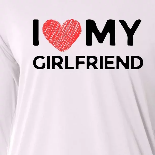 I Love My Girlfriend Funny I Heart My Girlfriend Cooling Performance Long Sleeve Crew